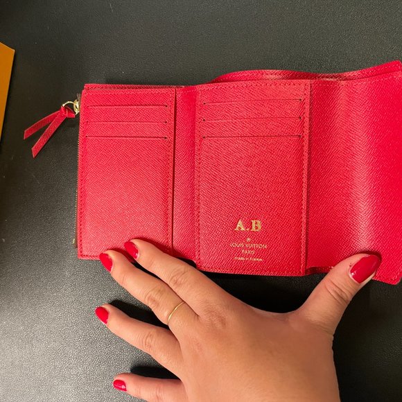 LV Victorine Wallet - Damier Ebene+Rouge Interior - Picture 5 of 6